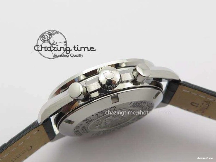 0225 Supportive Speedmaster SS 2013 Pro Racing On Black Leather Strap Manual Winding Chrono Movement 8229